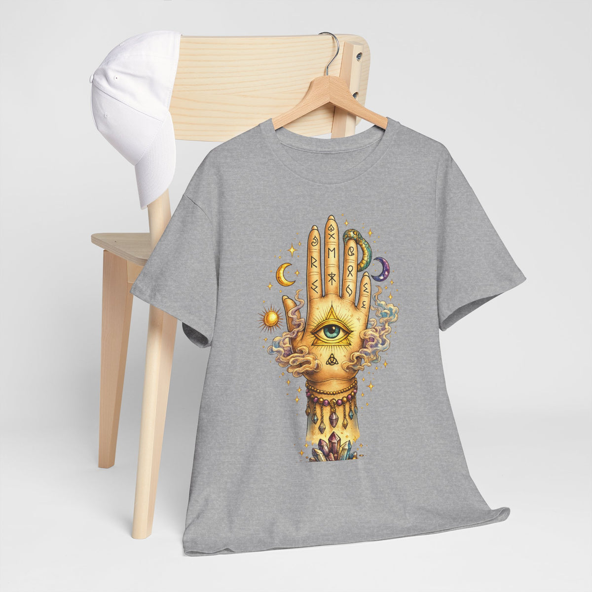 Mystical Hand Graphic Tee Boho Spiritual Shirt Celestial Eye T Shirt Witchy Aesthetic Unisex Graphic Tee Trendy Festival Clothing