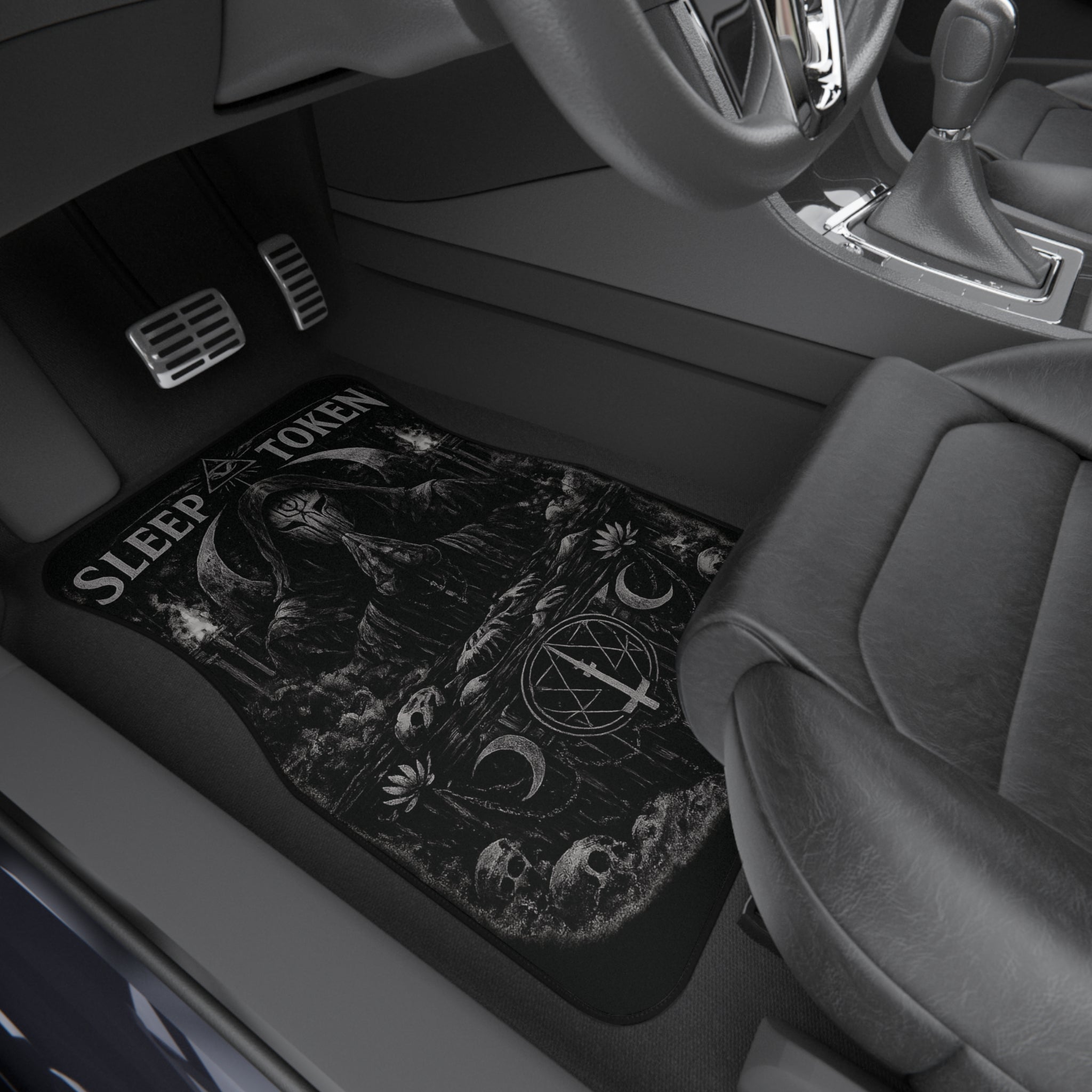 Sleep Token Gothic Hooded Figure Car Mats | Front Floor Mats