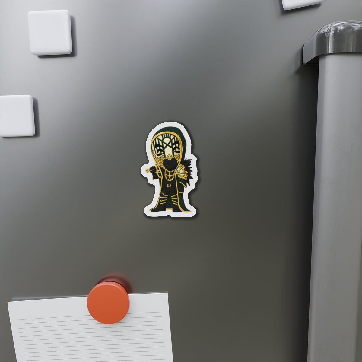 Vessel Gold Masked sleep token Die-Cut Magnet | Fantasy Wizard Refrigerator Magnet