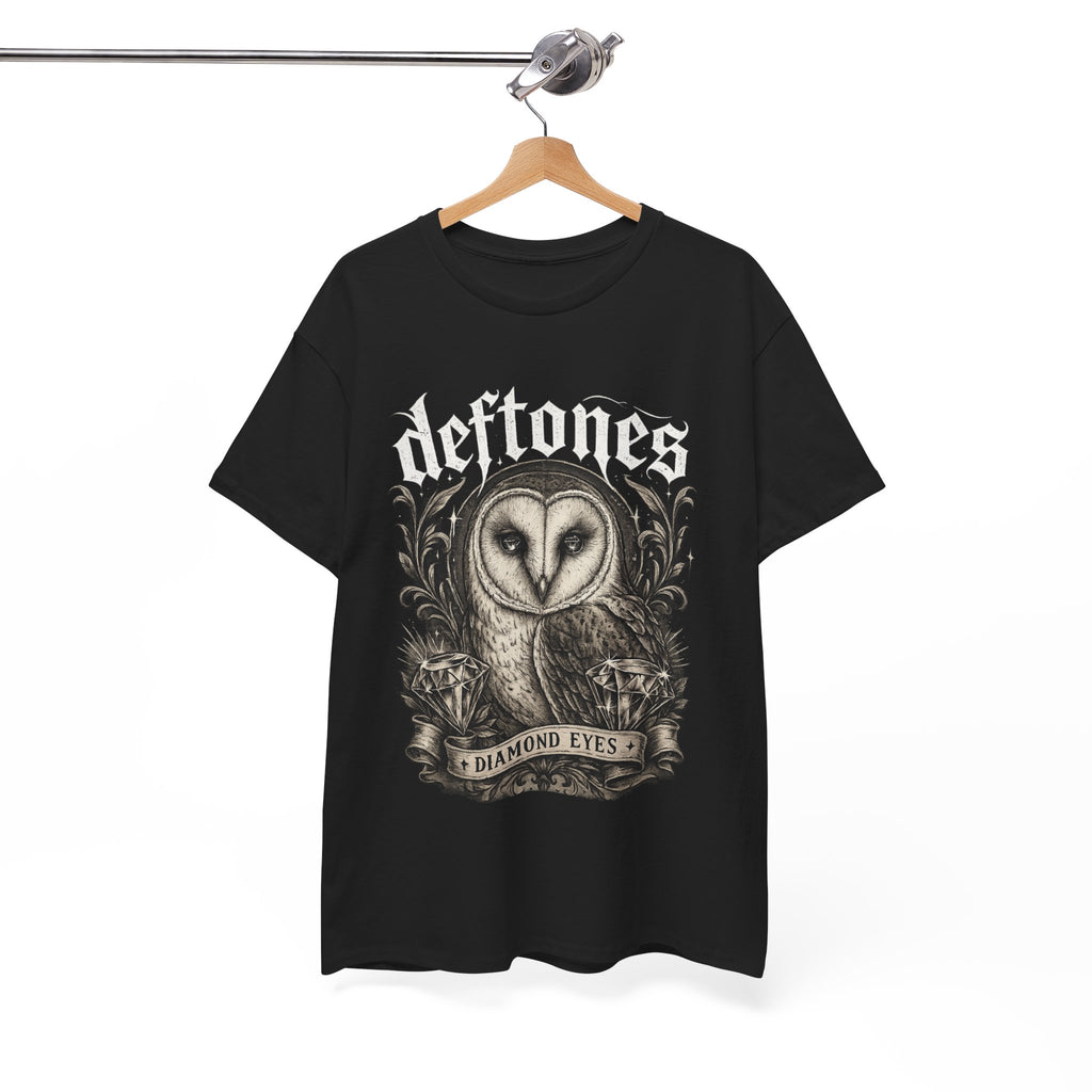 Deftones Diamond Eyes Owl Shirt Vintage Tattoo Style Band Tee Gothic Barn Owl Graphic T Shirt Alternative Streetwear Unisex Tee
