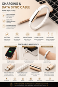 Never Get Caught Without a Charger Again | 2-in-1 USB-C Charging Cable Bracelet for iPhone, Android & More