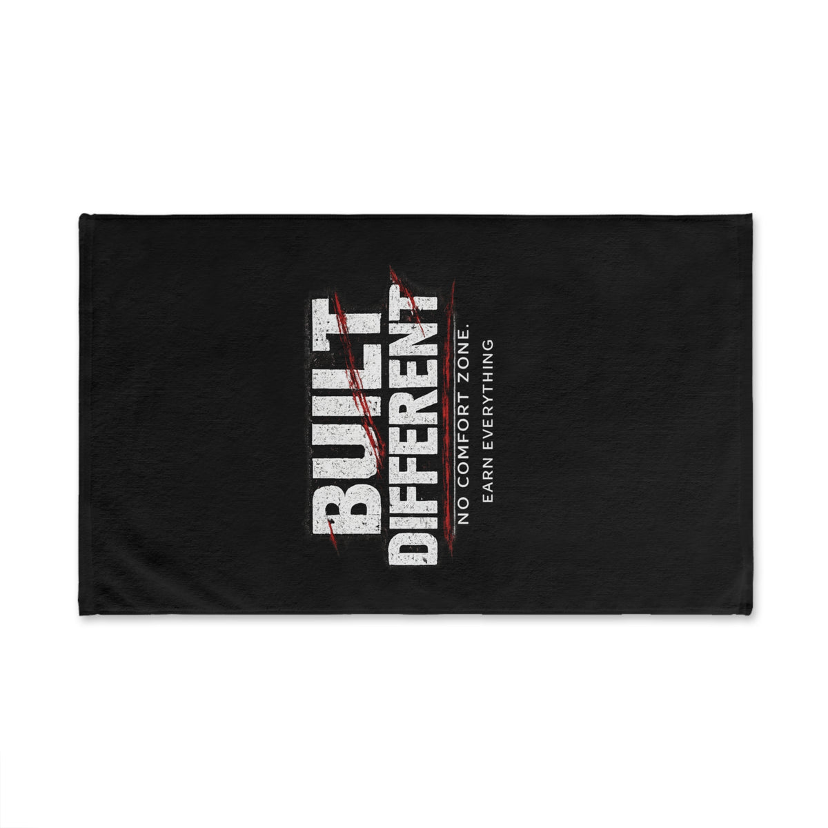 Built Different graphic Hand Towel | Motivational No Comfort Zone design