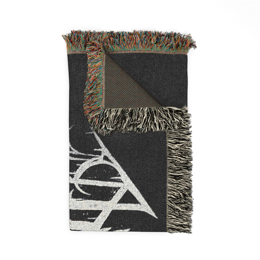 Gothic Woven Blanket Alternative Home Decor Dark Academia Throw Emo Gothic Couch Blanket Black Woven Throw Grunge Room Decor