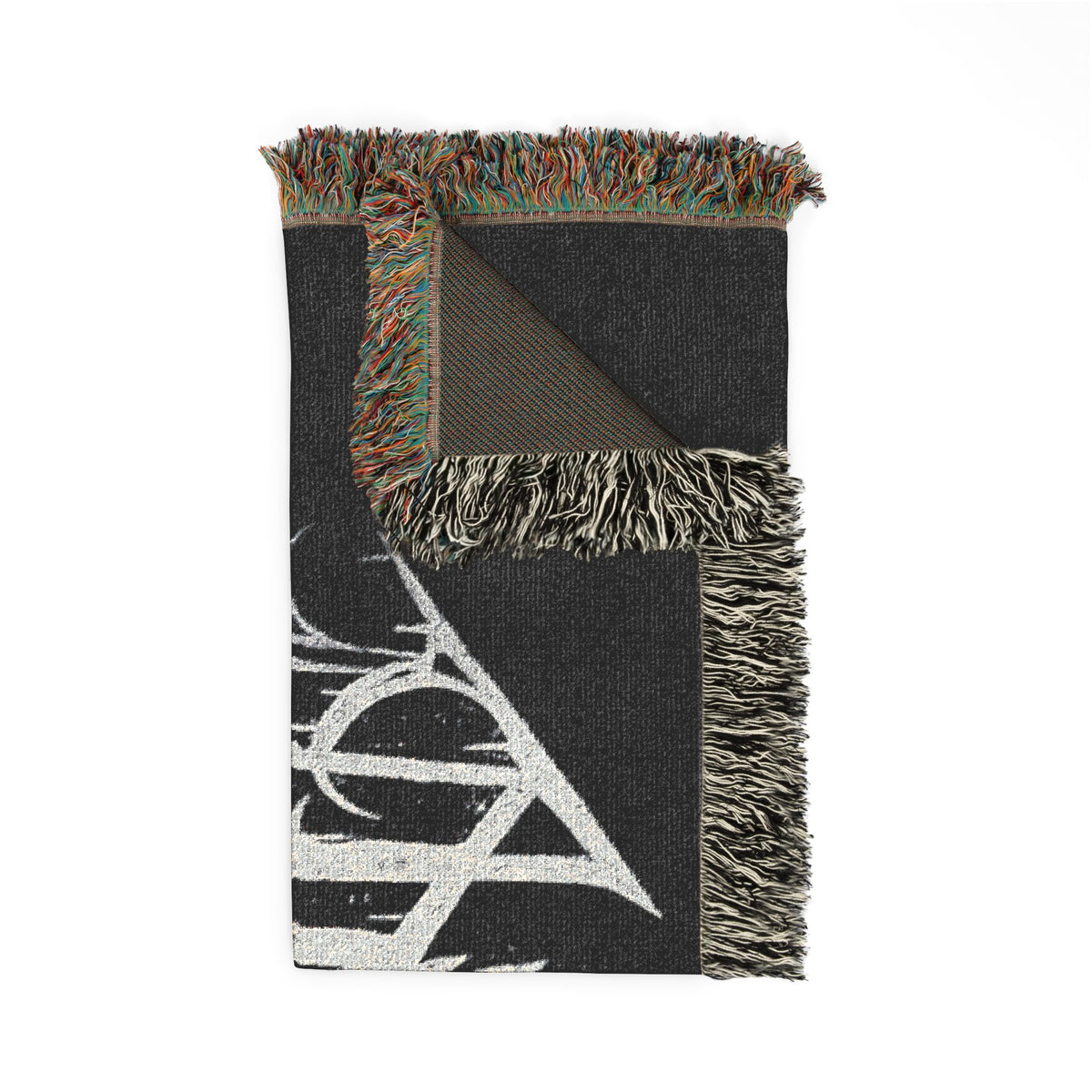 Gothic Woven Blanket Alternative Home Decor Dark Academia Throw Emo Gothic Couch Blanket Black Woven Throw Grunge Room Decor