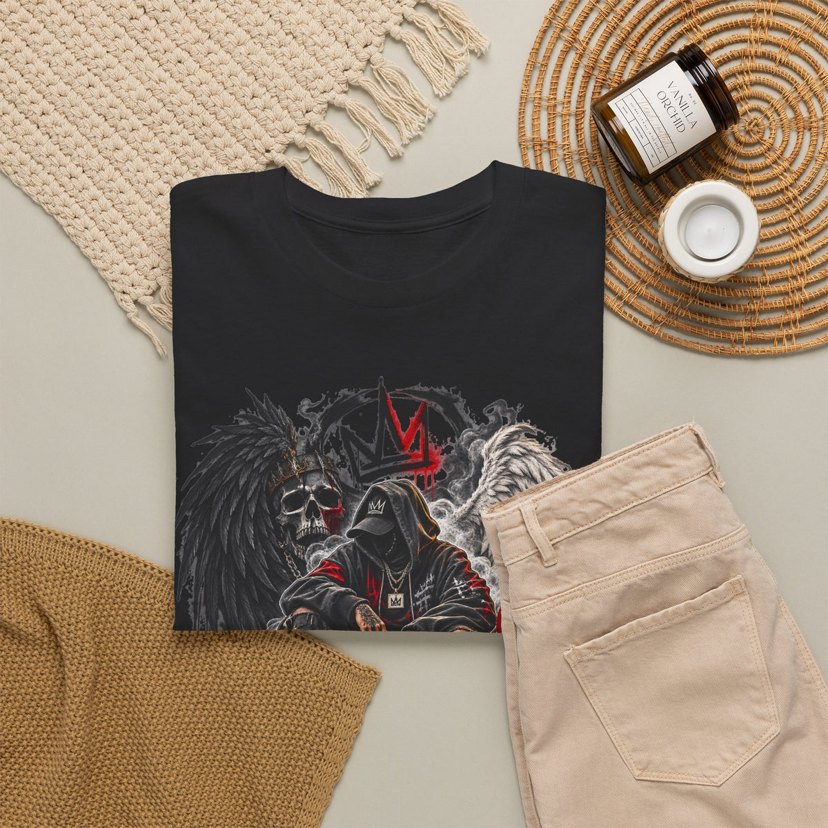 Grim Reaper King Skull Tee | Dark Angel Chaos Graphic Shirt
