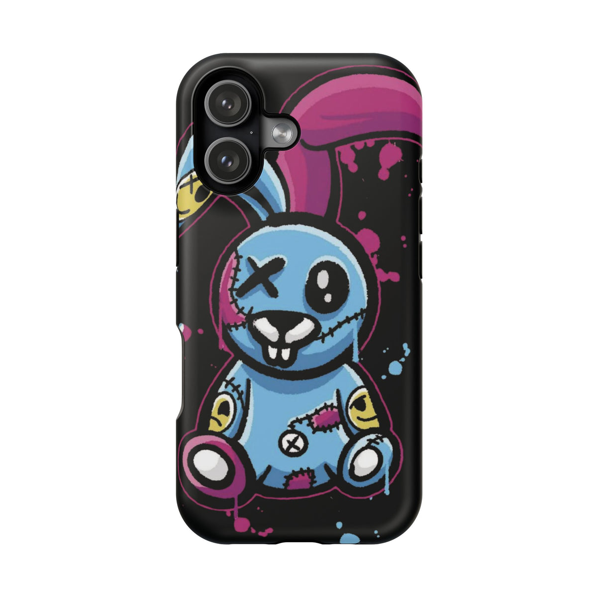 Zombie Bunny Phone Case Cute Goth Phone Case Graffiti Style iPhone Case Aesthetic Phone Case Cool Cartoon Case Gift For Him Her
