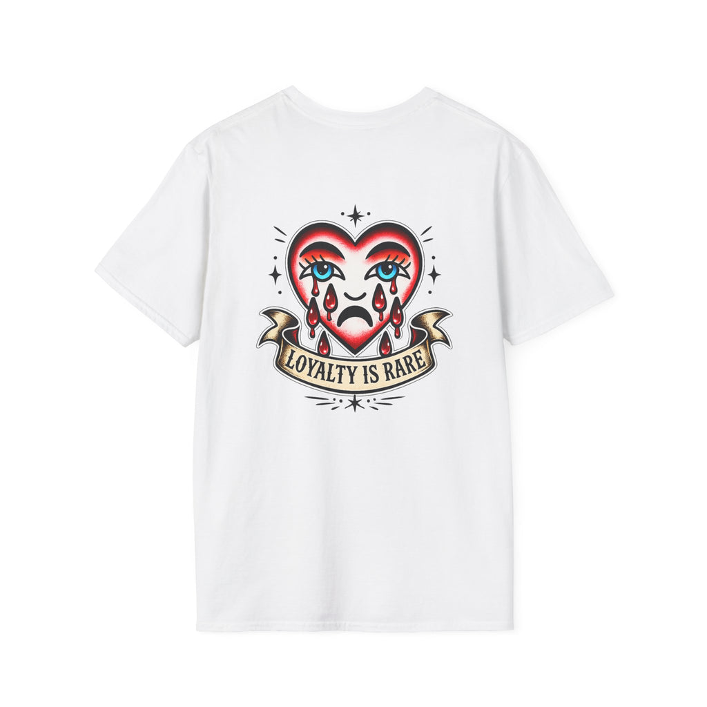 Loyalty Is Rare Graphic Tattoo Inspired Streetwear Shirt Retro Crying Heart Tee Edgy Unisex T Shirt Alternative Fashion  Emotional Graphic