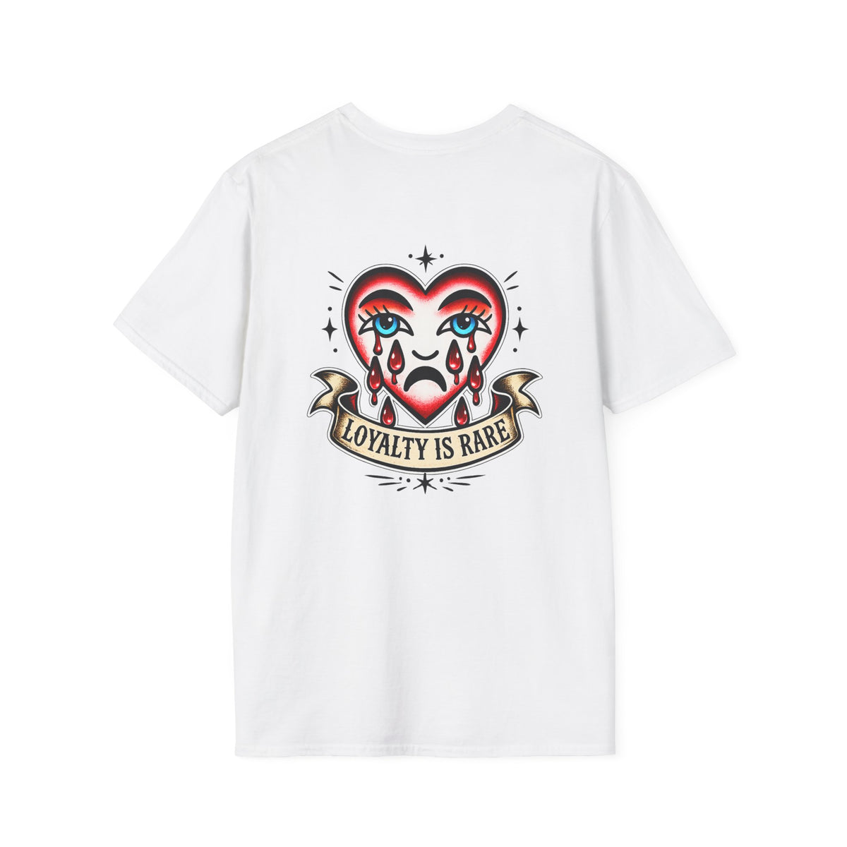 Loyalty Is Rare Graphic Tattoo Inspired Streetwear Shirt Retro Crying Heart Tee Edgy Unisex T Shirt Alternative Fashion  Emotional Graphic