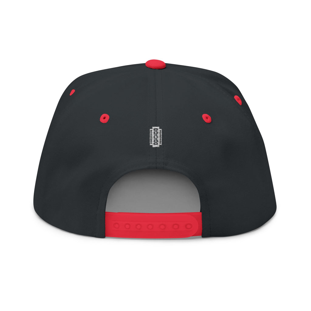 Punk Snapback Hat Embroidered Flat Bill Cap Streetwear Hat Rock Music Hat Skater Cap Distressed Punk Hat Unisex Snapback