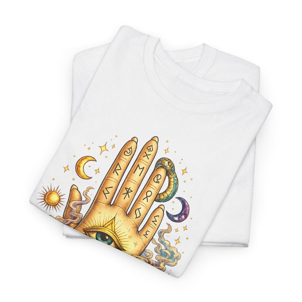 Mystical Hand Graphic Tee Boho Spiritual Shirt Celestial Eye T Shirt Witchy Aesthetic Unisex Graphic Tee Trendy Festival Clothing