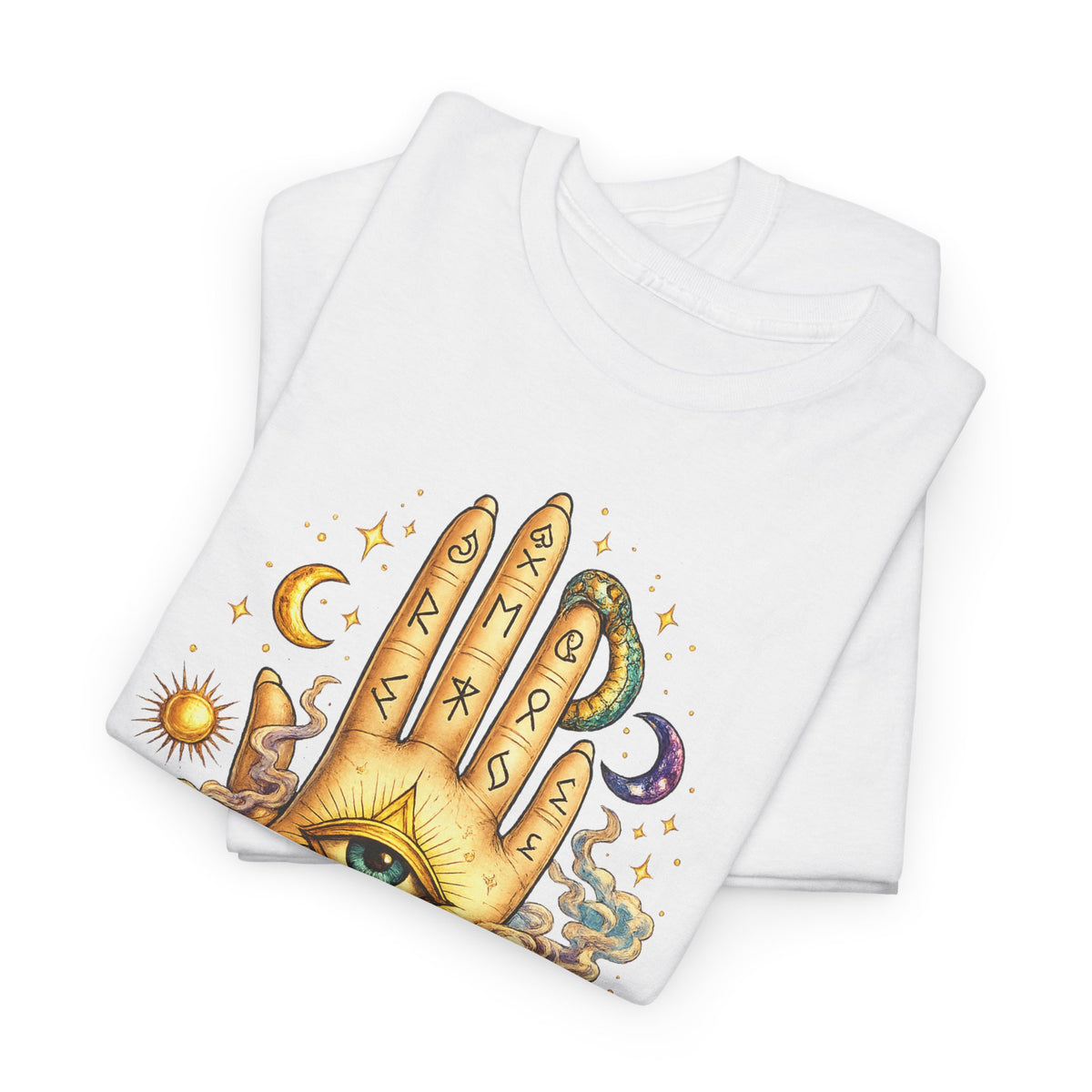 Mystical Hand Graphic Tee Boho Spiritual Shirt Celestial Eye T Shirt Witchy Aesthetic Unisex Graphic Tee Trendy Festival Clothing