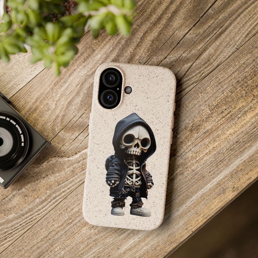 Skull Style Daily Protection Eco-Friendly Phone Case | Tough Shock-Resistant Biodegradable Cover