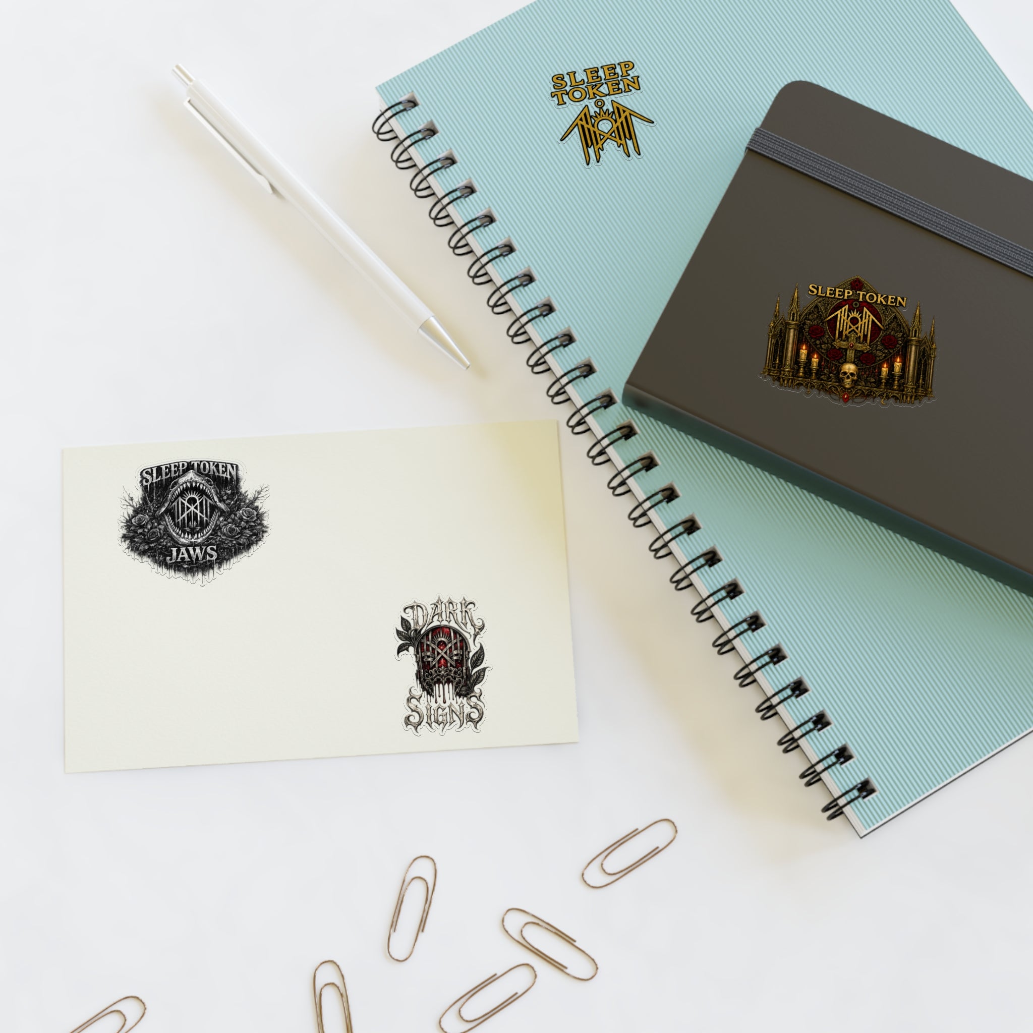 Sleep Token Inspired Die Cut Sticker Sheet | Waterproof Vinyl Stickers for Laptop Water Bottle Journal Car Decal