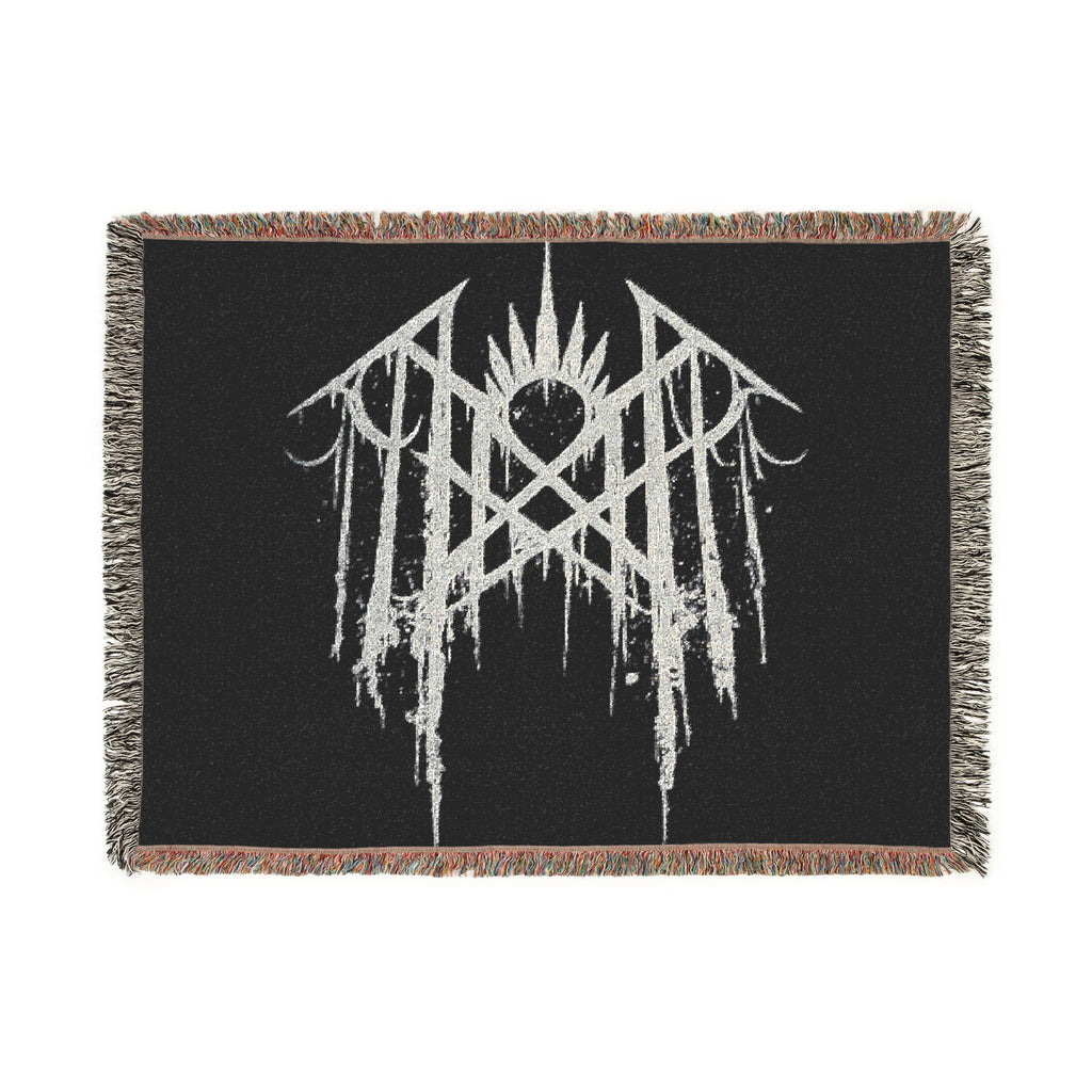 Gothic Woven Blanket Alternative Home Decor Dark Academia Throw Emo Gothic Couch Blanket Black Woven Throw Grunge Room Decor