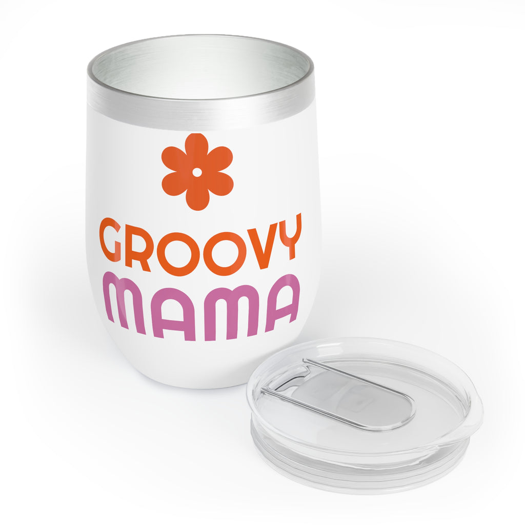 Groovy Mama Wine Tumbler Retro Mom Cup Funny Mom Gift Mothers Day Gift Cute Coffee Cup Insulated Travel Mug Groovy Style