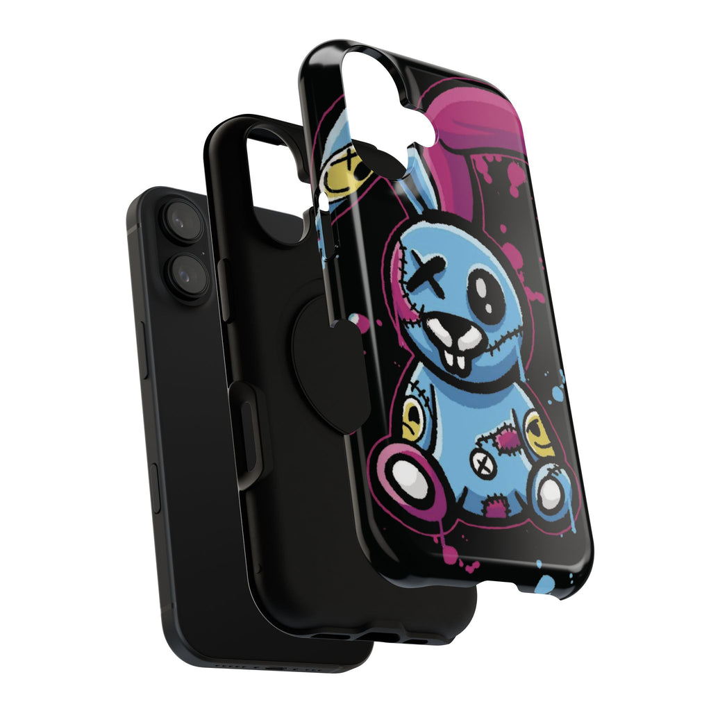 Zombie Bunny Phone Case Cute Goth Phone Case Graffiti Style iPhone Case Aesthetic Phone Case Cool Cartoon Case Gift For Him Her
