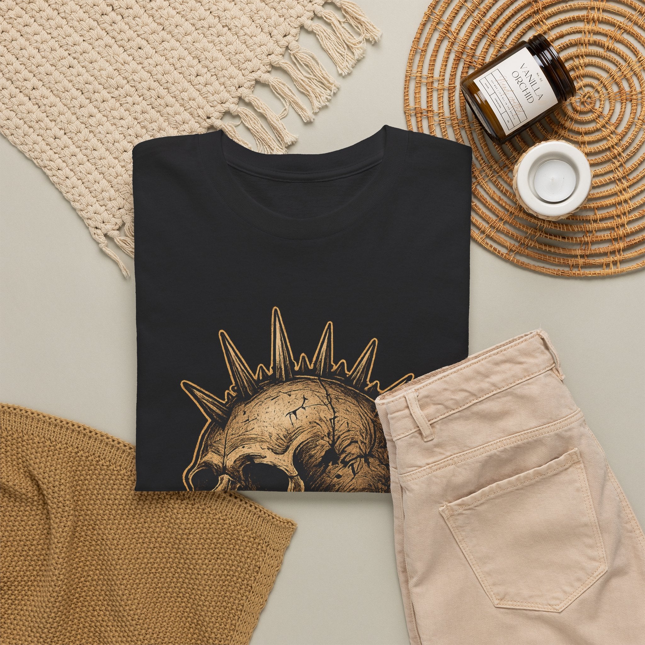 Punk Skull with Mohawk 19XX T-Shirt | Vintage Skull Tee
