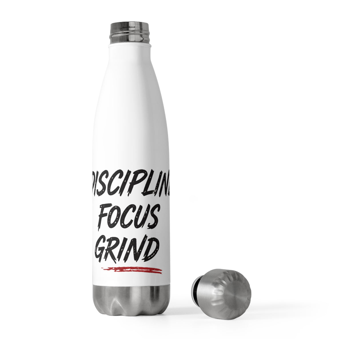 Discipline Focus Grind 20oz Insulated Bottle – Motivational Stainless Water Bottle