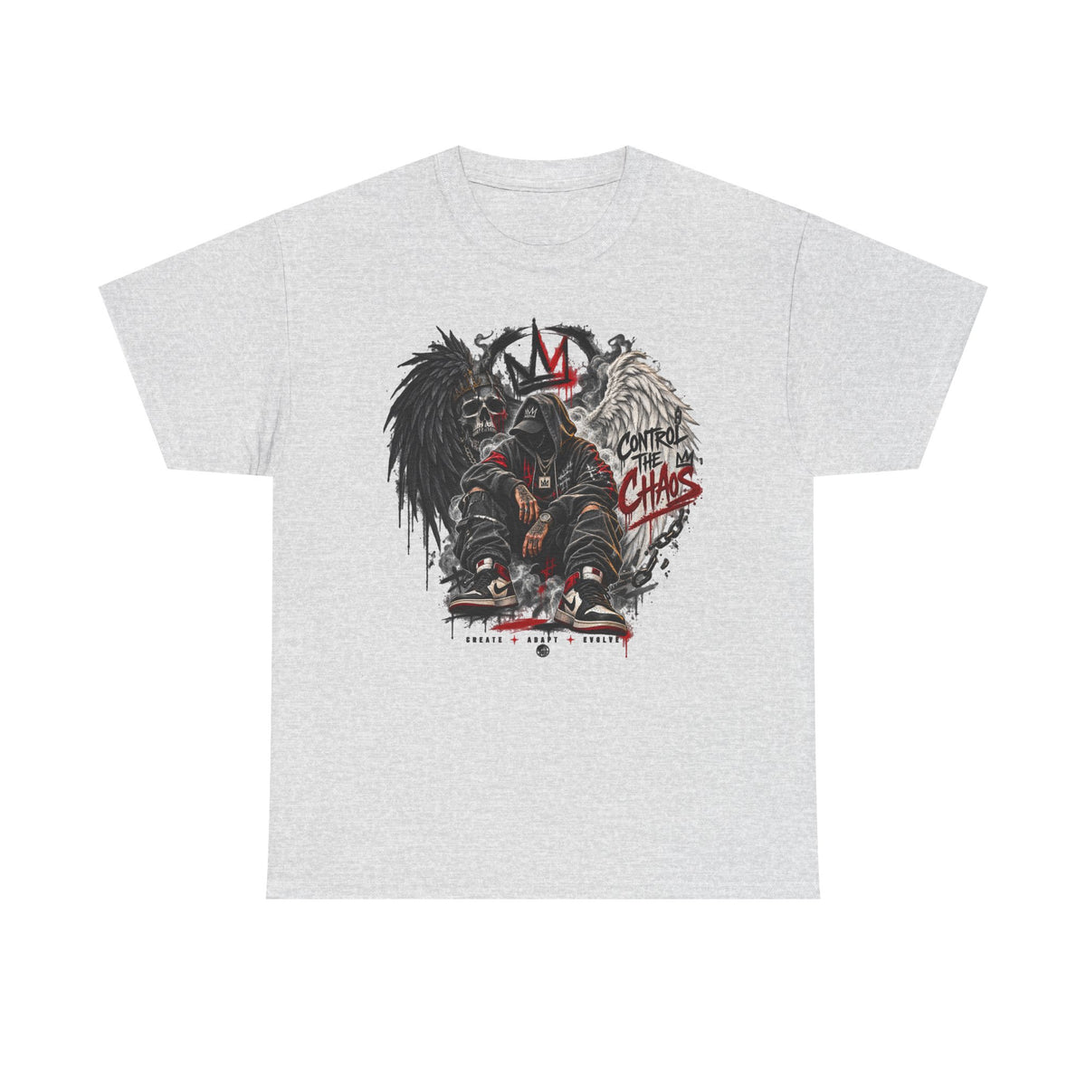 Grim Reaper King Skull Tee | Dark Angel Chaos Graphic Shirt