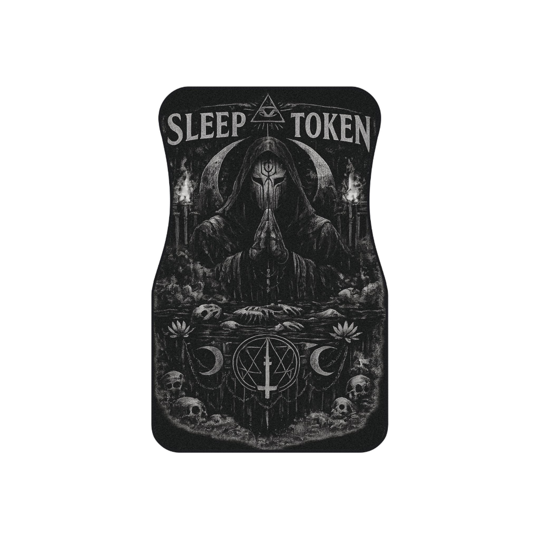 Sleep Token Gothic Hooded Figure Car Mats | Front Floor Mats