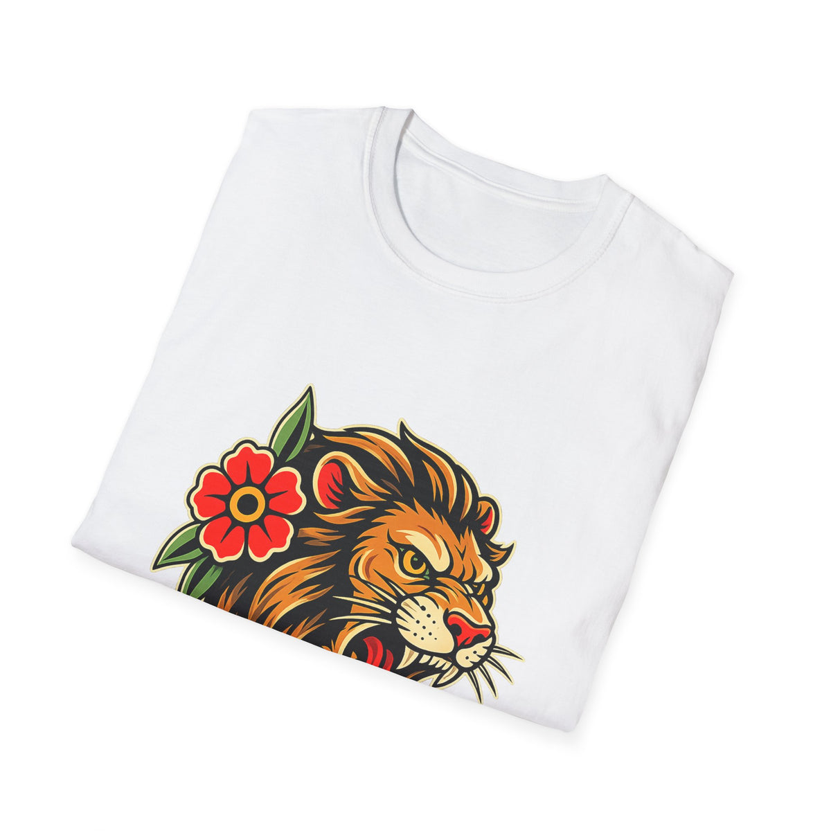 Lion Graphic T Shirt Tattoo Inspired Lion Tee Streetwear Shirt Lion Head Graphic Tee Alternative Fashion Unisex Biker Shirt