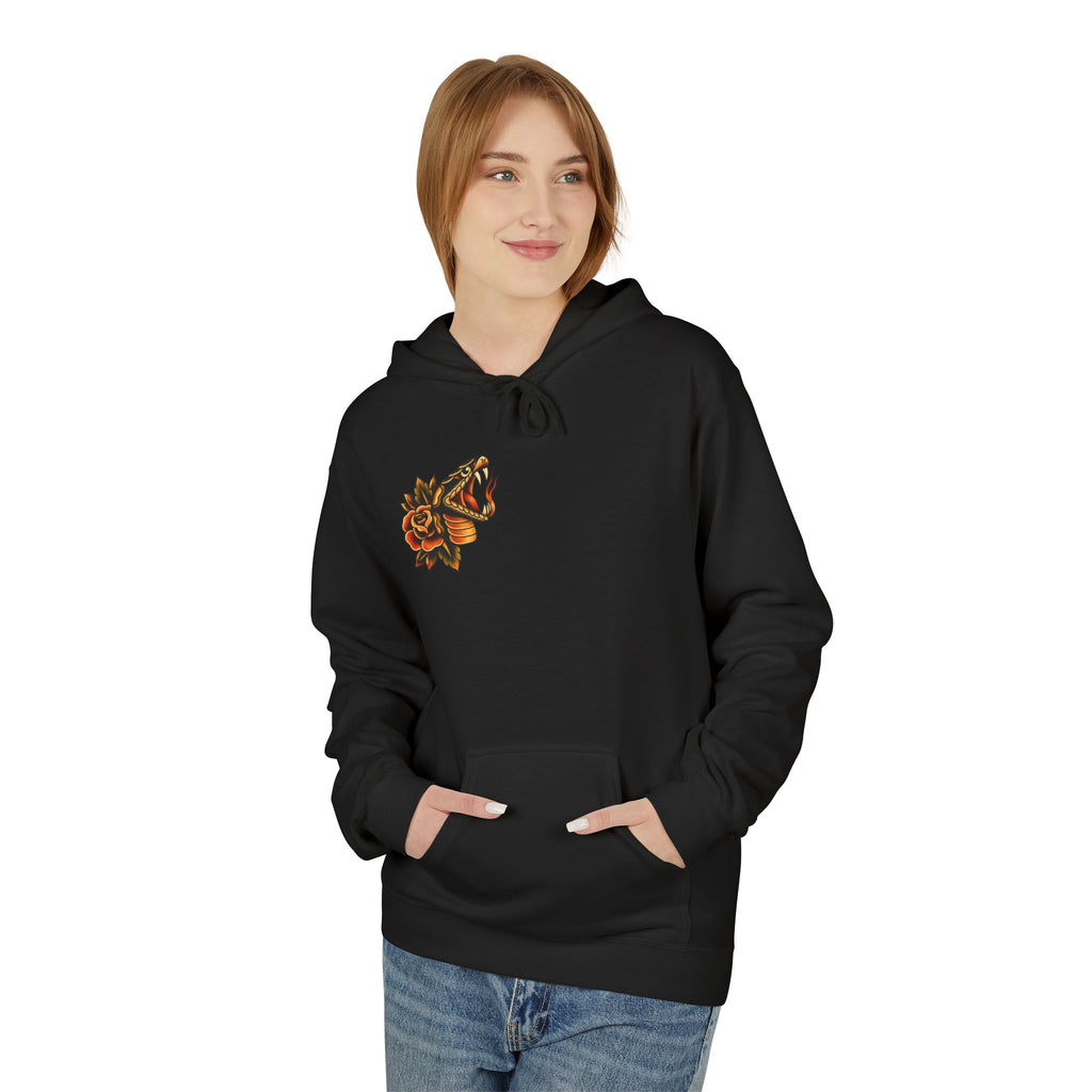 Trust No One Hoodie Tattoo Style Snake Rose Graphic Hoodie Alternative Streetwear Pullover Goth Punk Unisex Sweatshirt