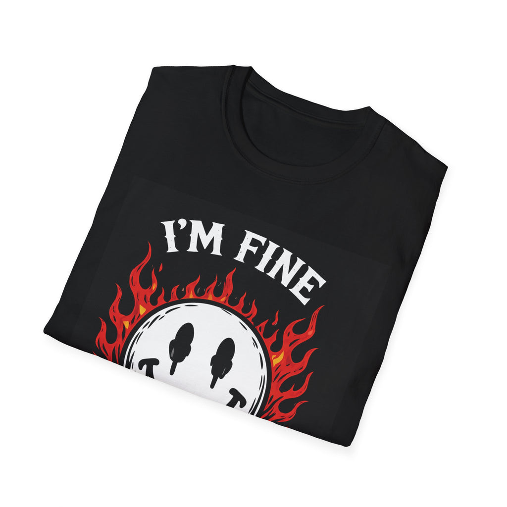 Im Fine This Is Fine Shirt Funny Dark Humor Tee Alternative Graphic T Shirt Emo Streetwear Unisex Gothic Shirt Mental Health Humor Tee
