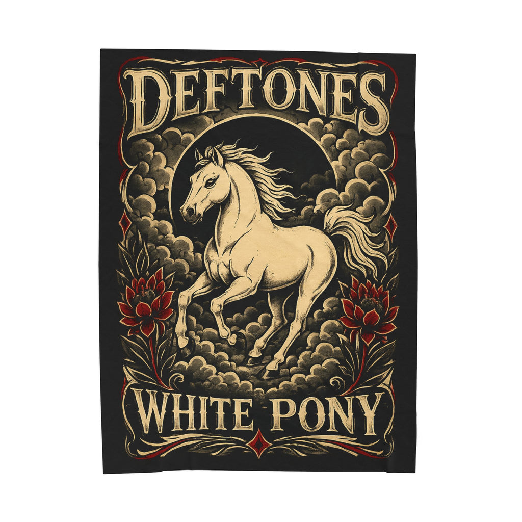 Deftones White Pony Throw Blanket Gothic Horse Blanket Alternative Rock Home Decor Ultra Soft Cozy Fleece Blanket Music Inspired Gift
