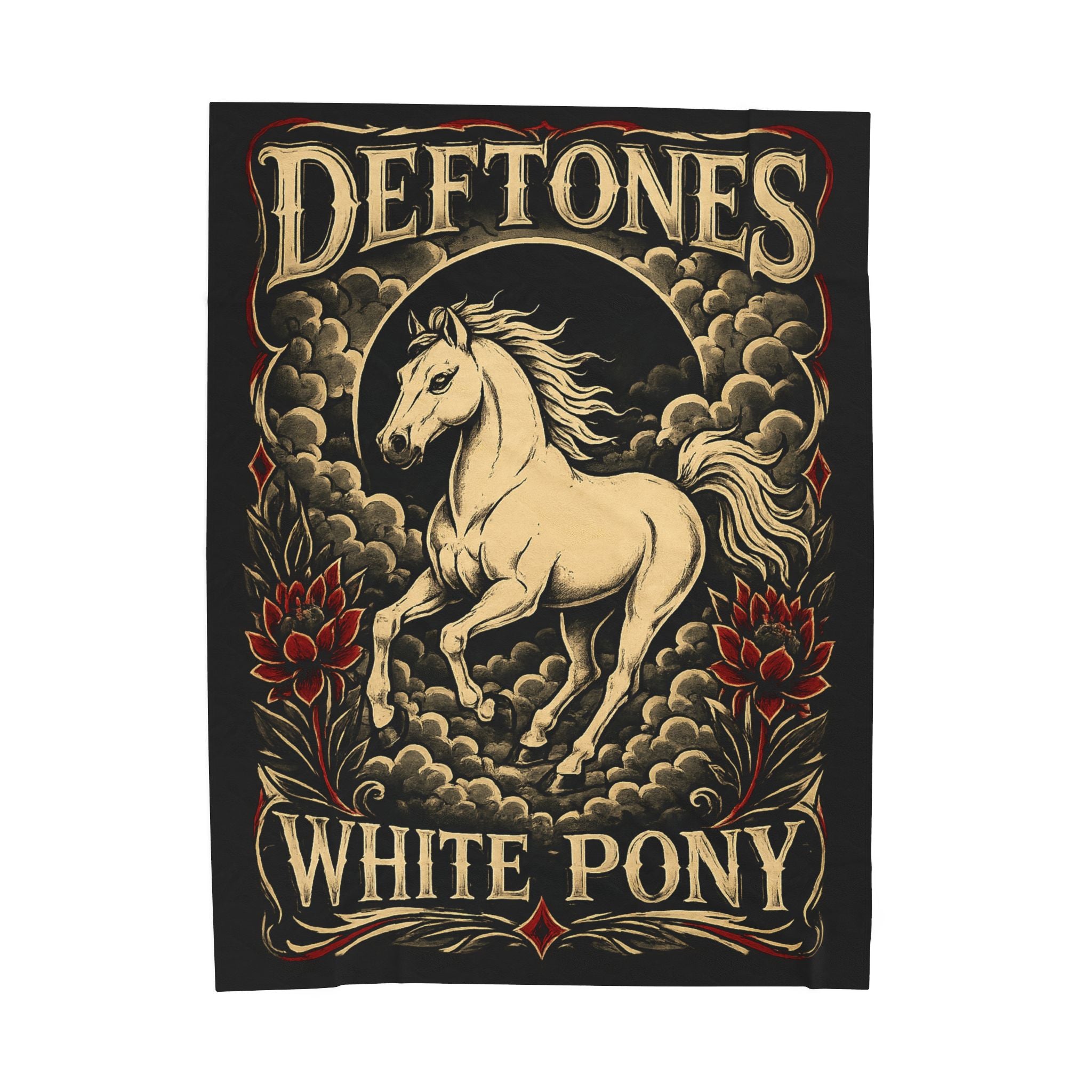 Deftones White Pony Throw Blanket Gothic Horse Blanket Alternative Rock Home Decor Ultra Soft Cozy Fleece Blanket Music Inspired Gift