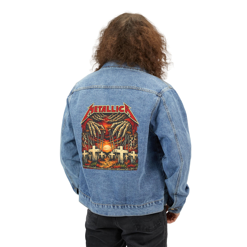 Metallica Creeping Hands Denim Jacket | Vintage Band Back Patch