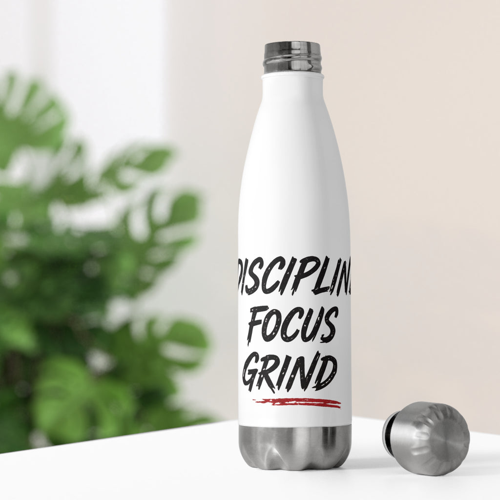 Discipline Focus Grind 20oz Insulated Bottle – Motivational Stainless Water Bottle