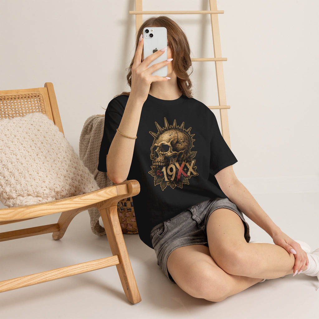 Punk Skull with Mohawk 19XX T-Shirt | Vintage Skull Tee