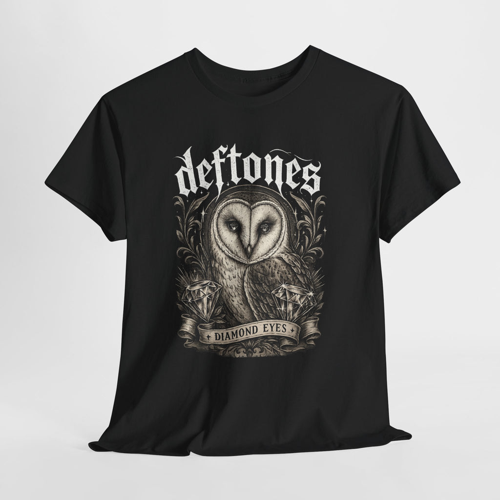 Deftones Diamond Eyes Owl Shirt Vintage Tattoo Style Band Tee Gothic Barn Owl Graphic T Shirt Alternative Streetwear Unisex Tee