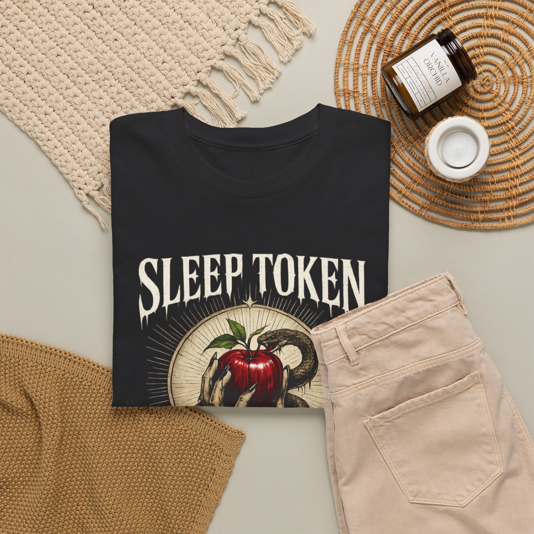 Sleep Token Take Me Back To Eden Shirt  Dark Aesthetic Graphic Tee Alternative Band Inspired Apparel Snake & Apple Streetwear Unisex Tee