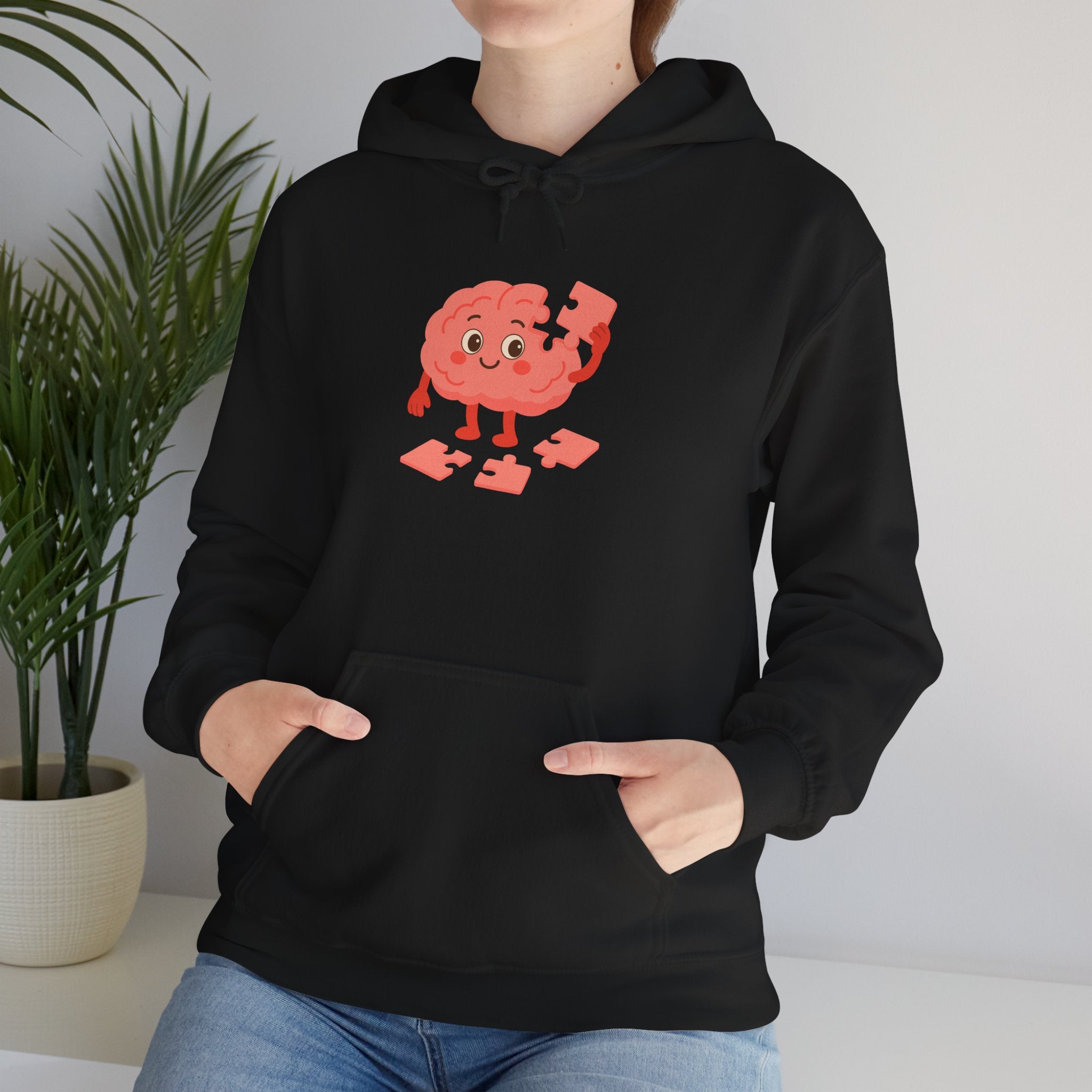 Mental Health Hoodie Brain Puzzle Sweatshirt Adult Hoodie Positive Mindset Hoodie Cozy Awareness Gift