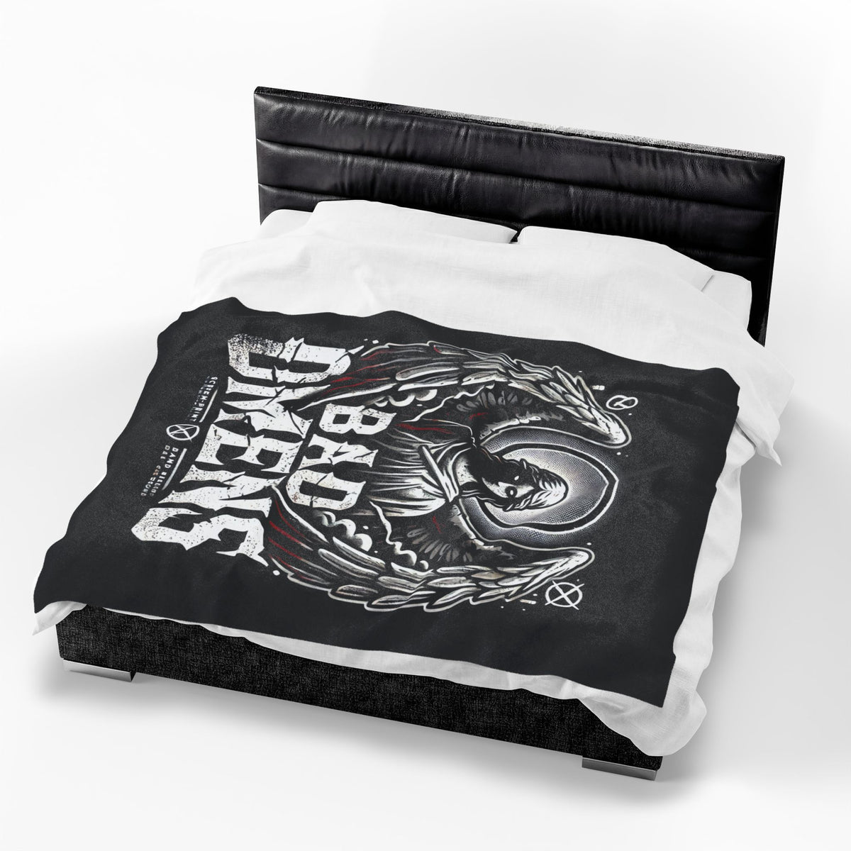 Gothic Angel Blanket Dark Aesthetic Throw Blanket Metal Style Plush Blanket Cozy Gothic Decor Alternative Home Blanket Gift