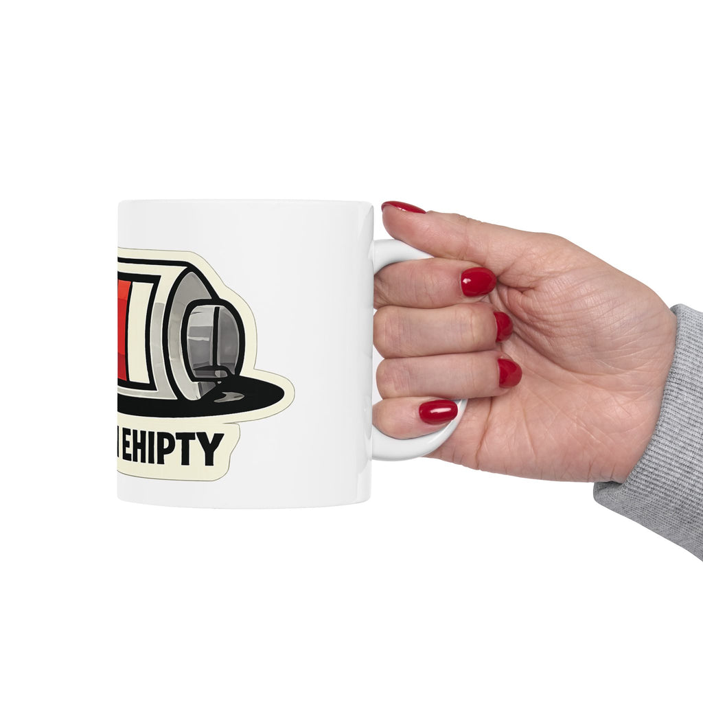 Running On Empty Mug Funny Anxiety Coffee Cup Mental Health Humor Mug Low Battery Mug Overthinking Gift Caffeine Mug Office Coffee Cup
