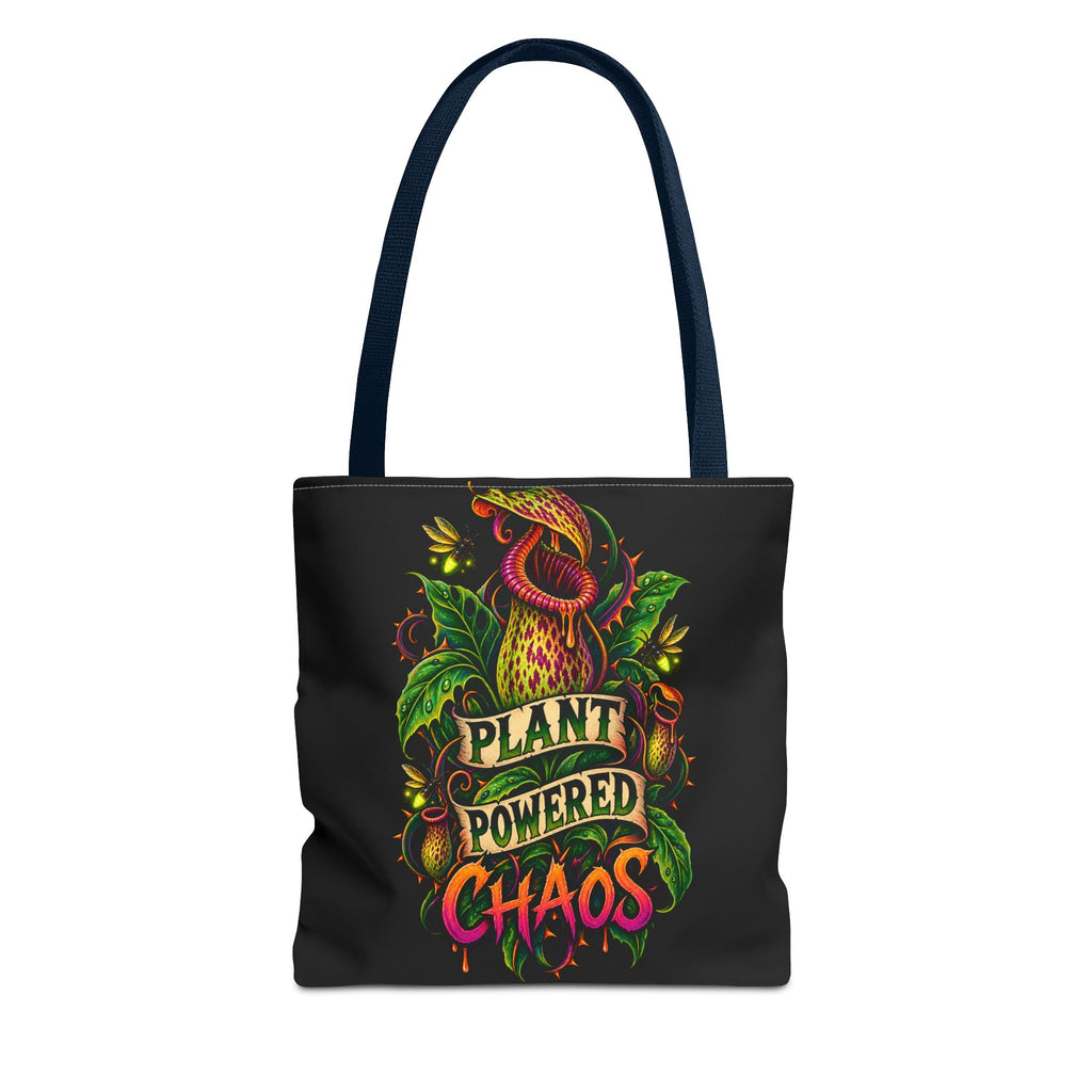 Plant Powered Chaos Tote Bag | Carnivorous Pitcher Plant Illustration
