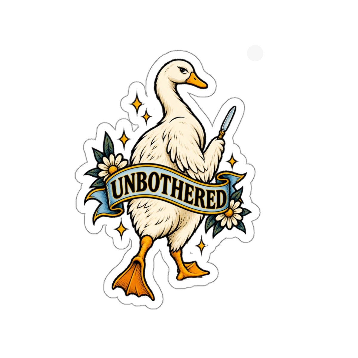 Unbothered Goose Die-Cut Stickers | Vinyl Decal
