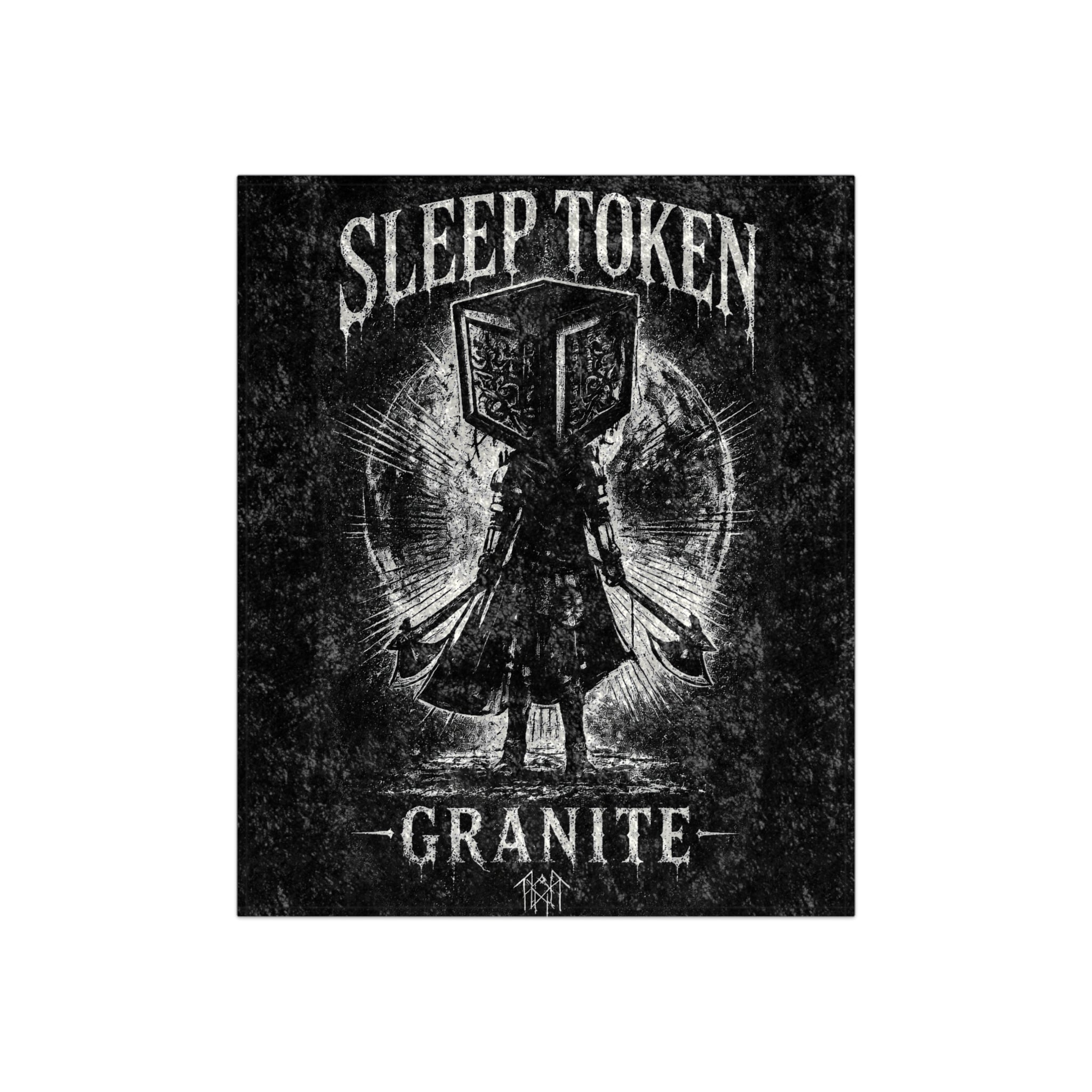Sleep Token Inspired Granite Plush Blanket | Ultra-Soft Fan Blan