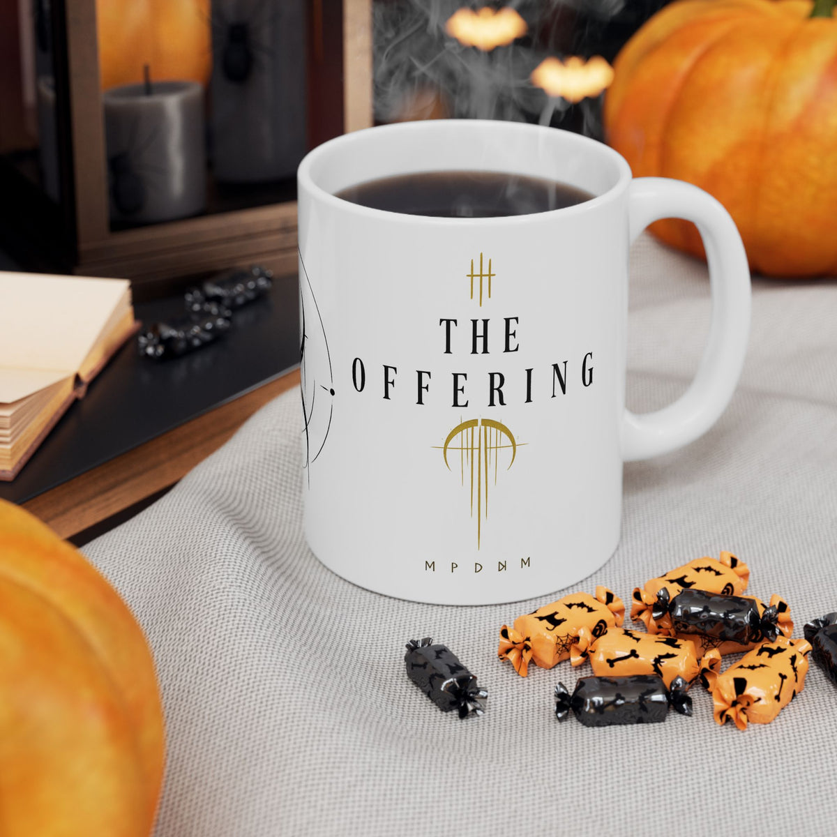 Occult Symbol Ceramic Mug — Minimalist Black Sigil Coffee Cup (11oz/15oz)