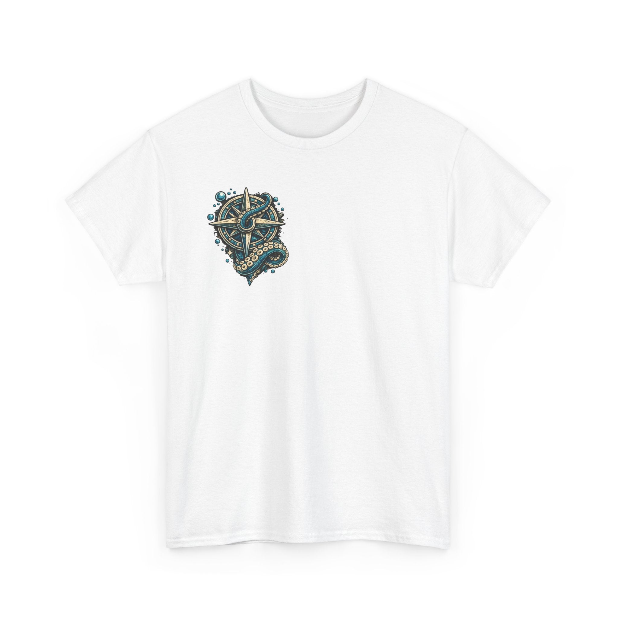 Stay True To Your Mind Nautical Compass Octopus Graphic T Shirt