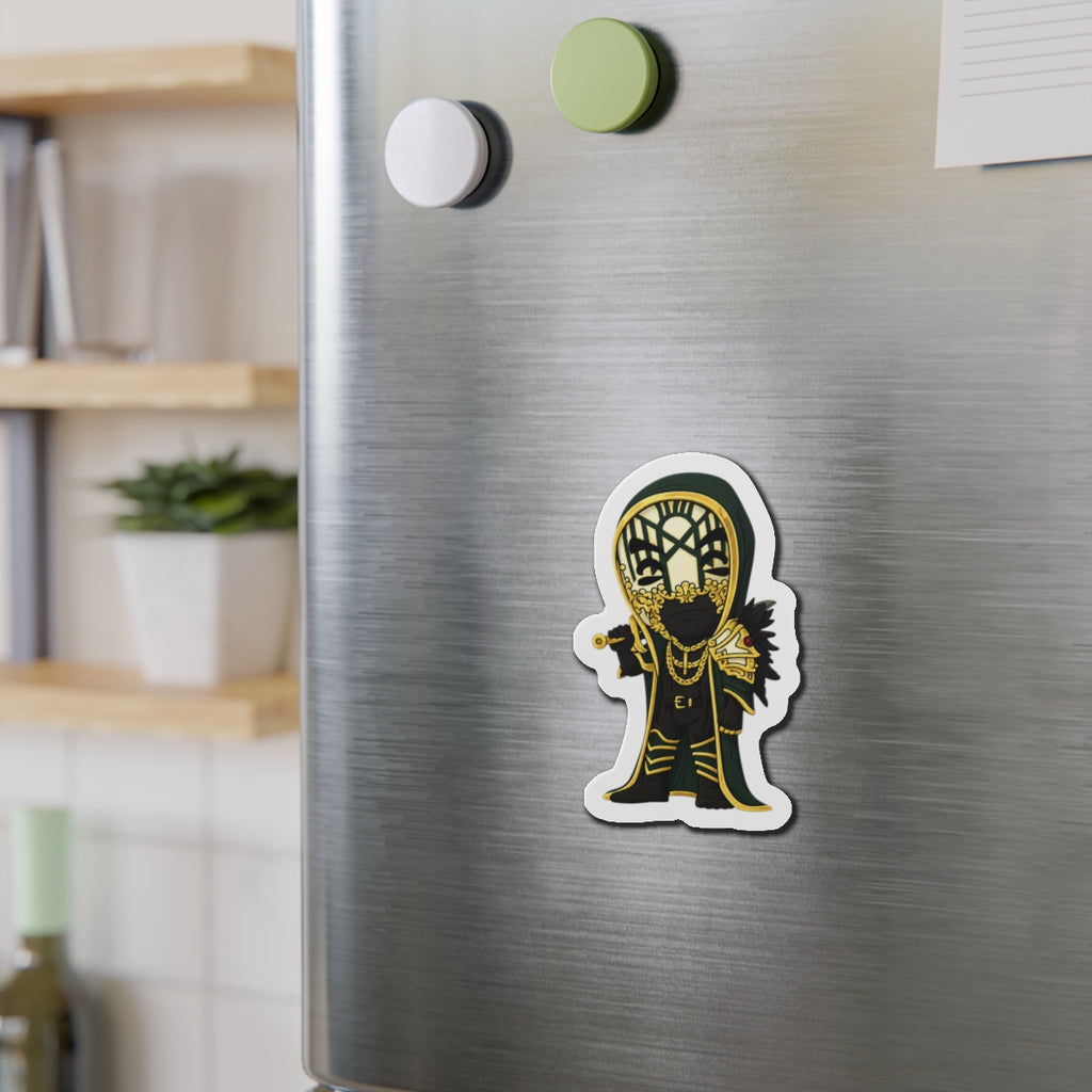 Vessel Gold Masked sleep token Die-Cut Magnet | Fantasy Wizard Refrigerator Magnet