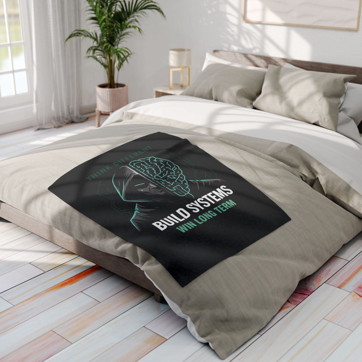 Build Systems. Win Long Term. Motivational Arctic Fleece Blanket