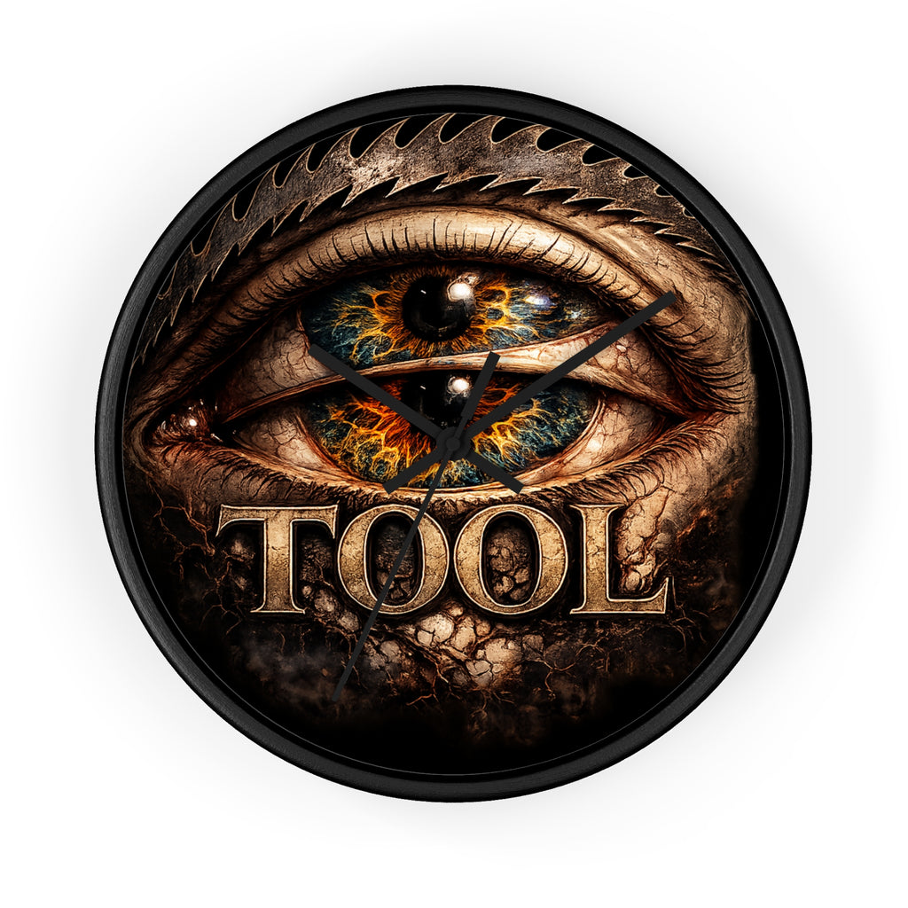 TOOL Inspired Eye Wall Clock 10 Inch Dark Aesthetic Clock Prog Rock Wall Decor Gothic Eye Clock Alternative Room Decor Gift for Music Fans