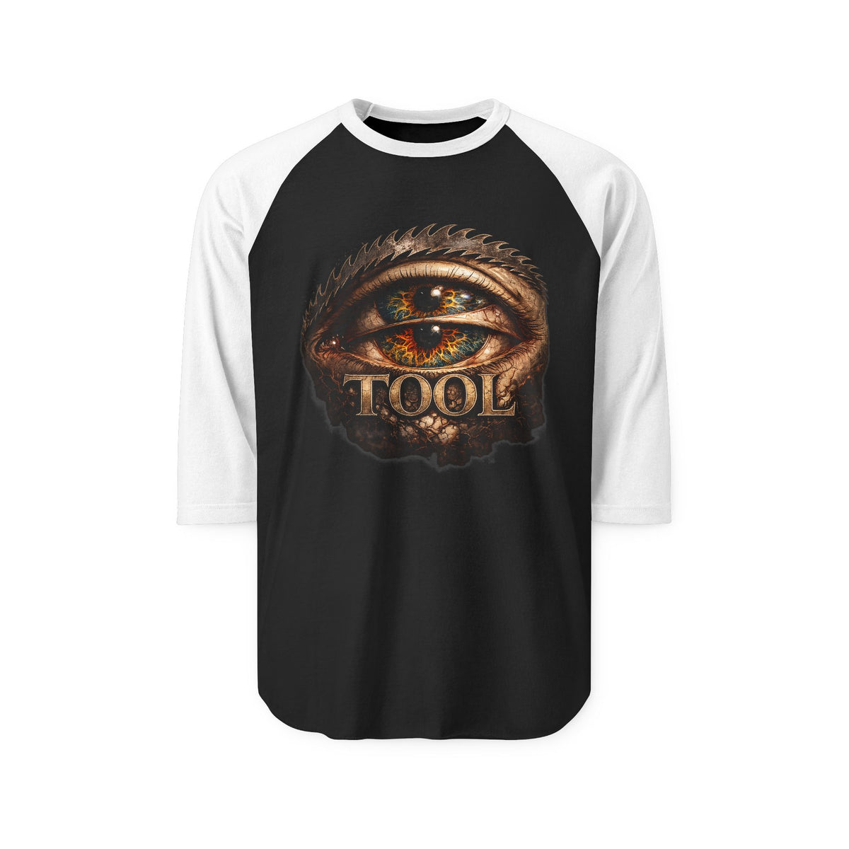 Tool Inspired Eye Graphic Raglan Shirt Alternative Rock Baseball Tee Dark Aesthetic Unisex Band Inspired Long Sleeve Shirt