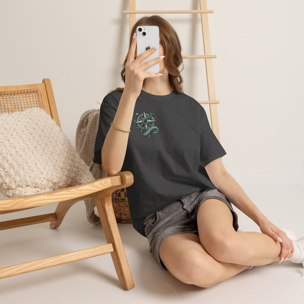 Stay True To Your Mind Nautical Compass Octopus Graphic T Shirt