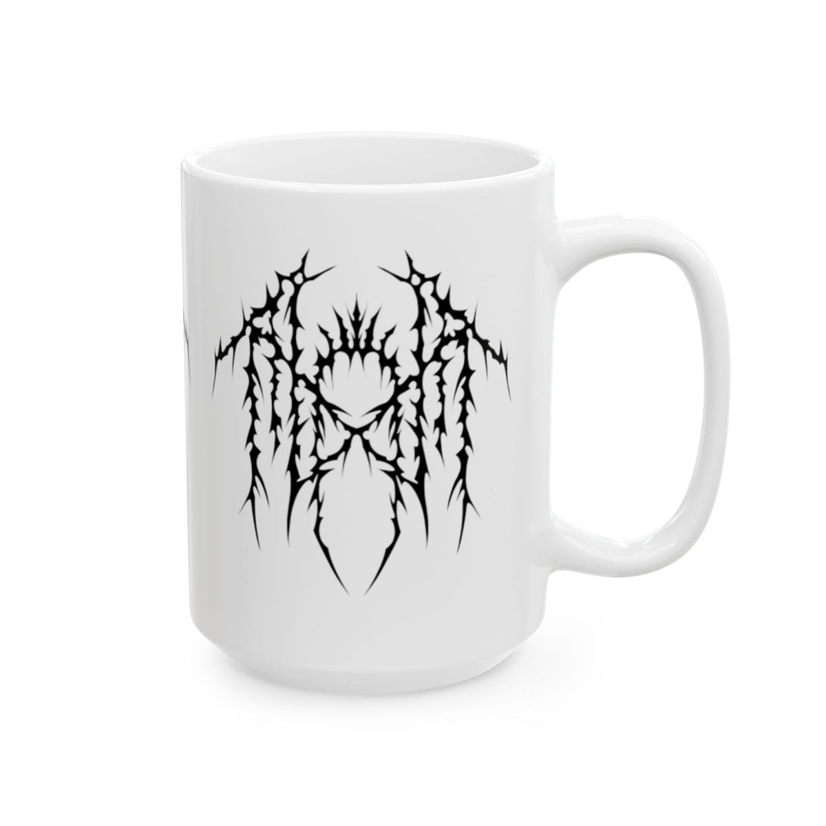 Band logo white goth aesthetic Ceramic Mug, (11oz, 15oz)
