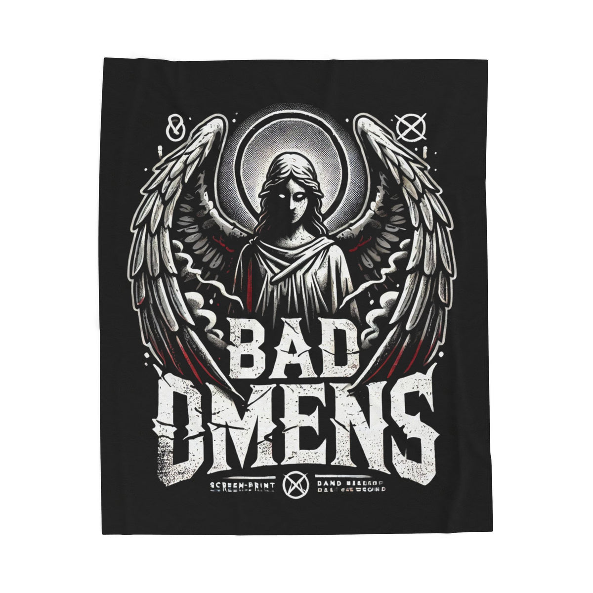 Gothic Angel Blanket Dark Aesthetic Throw Blanket Metal Style Plush Blanket Cozy Gothic Decor Alternative Home Blanket Gift