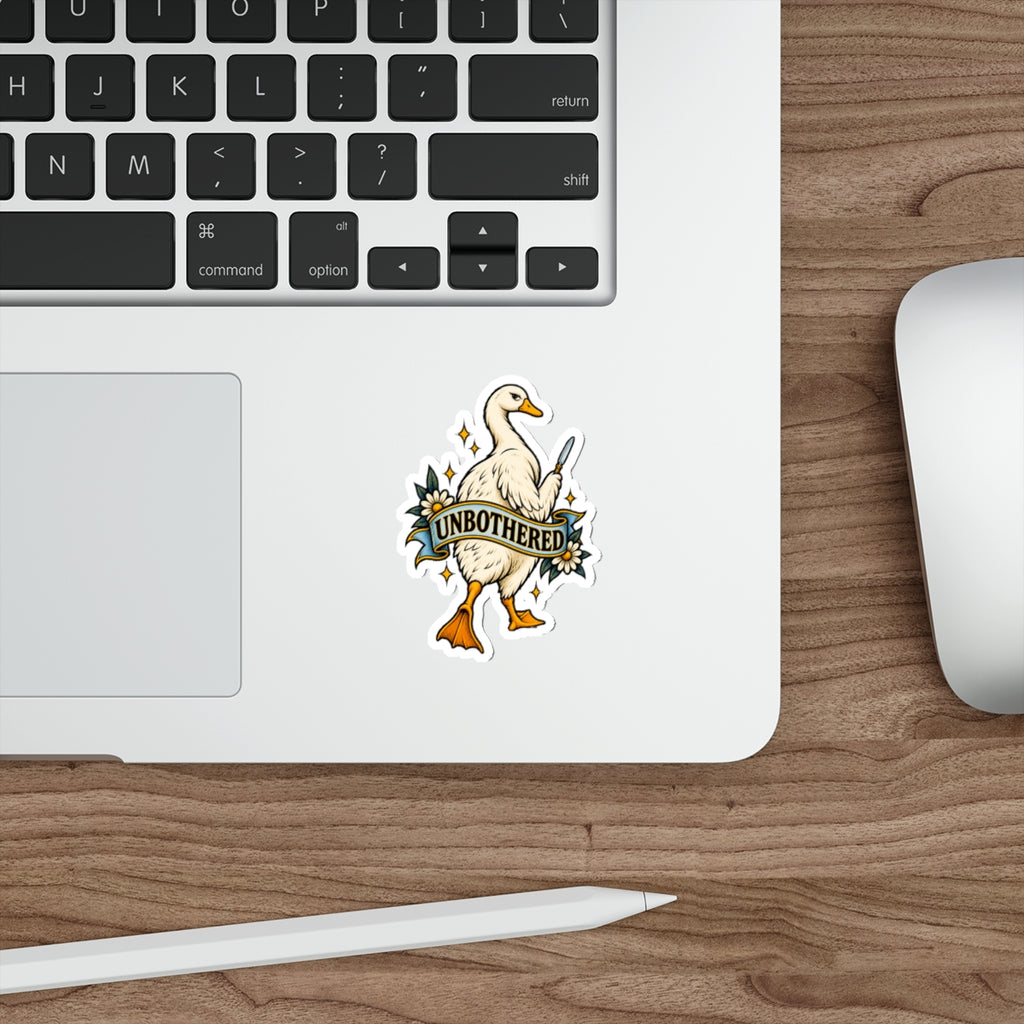 Unbothered Goose Die-Cut Stickers | Vinyl Decal